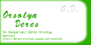 orsolya deres business card